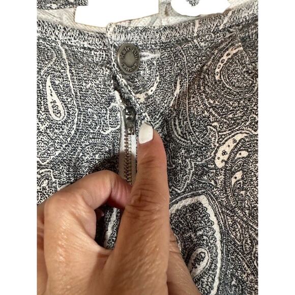 Kate Hill Gray Abstract Paisley Cotton Blend Dress Pants Women Sz 6 - Picture 7 of 10